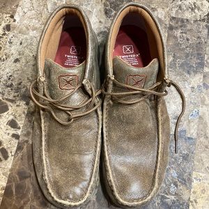 Twisted X Men’s Driving Leather Moccasin Lace Up 11.5 N